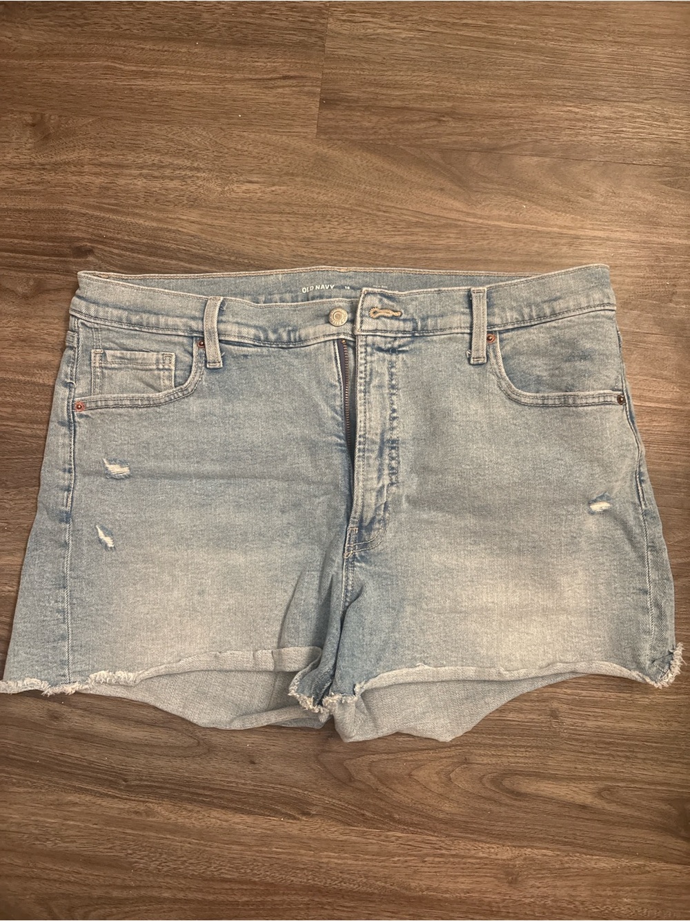 Old Navy Faded Light Blue Denim Cutoff Shorts
